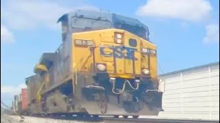 Beautiful K5LA on YN2 AC44CW Csx 15 leading Csx 81 trailing 34 cars  Horn salute 🇺🇸 [upl. by Voccola]