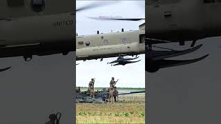 Installing a howitzer onto a CH47 Chinook usairforce [upl. by Liahus]