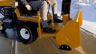 Easy Snow Removal With The Walker 36 inch Single Stage Snowblower Attachment [upl. by Noraed]