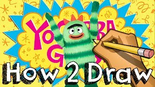 How To Draw Brobee From Yo Gabba Gabba  Drawing Coloring Learning  JUNIORS TOONS [upl. by Ilesara935]