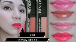 NEW REVLON COLORSTAY SATIN INK LIQUID LIPSTICKS SWATCHES [upl. by Gasper300]