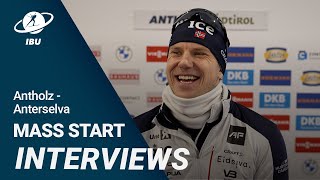 World Cup 2324 AntholzAnterselva Men Mass Start Interviews [upl. by Red]