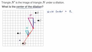 Example identifying the center of dilation [upl. by Godrich]