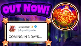 ROYALE HIGH UPDATE OUT NOW FULL UPDATE IN 3 OR 4 DAYS 🍬 Eveningfall ⭐ [upl. by Aicatan]