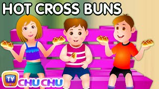 Hot Cross Buns Nursery Rhyme with Lyrics  Cartoon Animation Rhymes amp Songs for Children [upl. by Rehpotsirhk3]