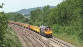 66799 6F10 Severn Tunnel Junction Westbury at Haresfield 12062023 [upl. by Schach]