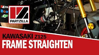 Kawasaki Z125 Motorcycle Frame Repair  Motorcycle Frame Straightening  Partzillacom [upl. by Aveline]