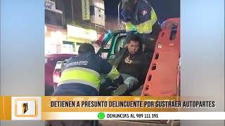 Detienen a Presunto Delincuente por Sustraer Autopartes en Huancayo [upl. by Davey]