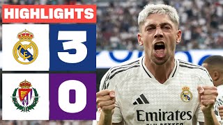 REAL MADRID 3  0 REAL VALLADOLID CF  RESUMEN LALIGA EA SPORTS [upl. by Murphy]