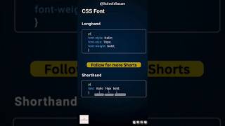 🔥 CSS Font  Longhand vs Shorthand  Solve It Smart [upl. by Rob]