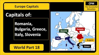 18 Capitals  राजधानी  Romania  Bulgaria  Greece  Italy  Slovenia  uncover Europe capitals [upl. by Ferrell475]