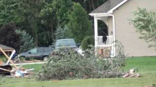 New Boston MI 62710  Tornado Damage [upl. by Jonah397]