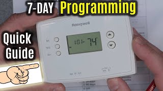 7 Day PROGRAMMING  Honeywell Home RTH2510 2410 2300 Thermostat  SET Temperature [upl. by Aicnelav467]