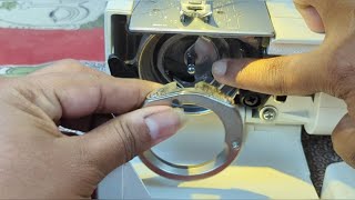 Usha Janome Bobbin Case Fixing  How to clean Bobbin Case in Usha Janome  Bobbin Case Problems [upl. by Narine]