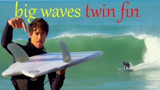 BIG WAVE SURFING  twin fin fish surfboard Surf NZ [upl. by Jannel]