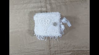 Shabby Chic Lace SewingNeedle Book [upl. by Gosselin505]