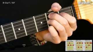 Gitarrenakkorde BDur7 H7 Akkord  B7 chord [upl. by Notnert502]