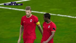 PES 21 GAMEPLAY KRC Genk  Royal Antwerp Jupiler Pro League [upl. by Ehrlich]