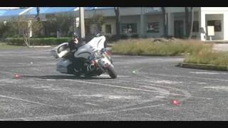 Baby Biker Steph on Harley Electra Glide HarleyDavidson® police motorcycles [upl. by Clie948]