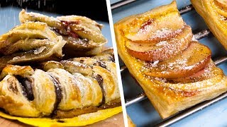 5 Easy and Yummy puff pastry Recipes  Hungry cat [upl. by Dinerman]