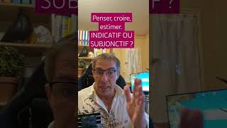 Conjugaison Penser croire estimer Fautil utiliser lindicatif ou le subjonctif  Grammaire [upl. by Derrik]