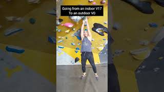 Going from an indoor V17 to and outdoor V0 🤣 climbing bouldering shorts [upl. by Herriott]