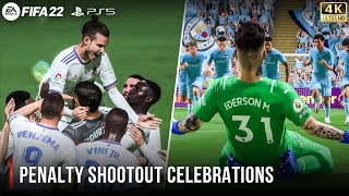 FIFA 22  Penalty Shootout Celebrations  PS5™ 4K 60FPS [upl. by Rednirah]