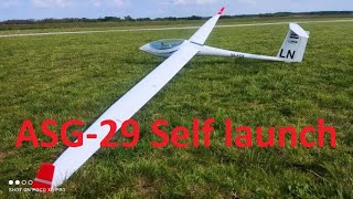 ASG29 6m Tangent self launch with 6S LiPo [upl. by Uyerta]