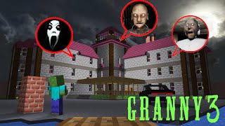 Monster School  GRANNY 3 CHALLENGE PART 2  Horror Minecraft Animation [upl. by Centonze]