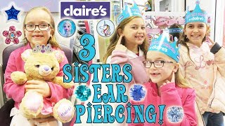 Ear Piercing at Claires  Crazy8Family [upl. by Neyud132]