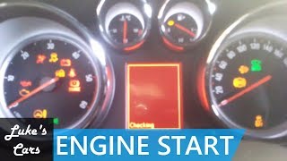 OPEL Astra J 17 CDTI Engine Start [upl. by Annahtur]