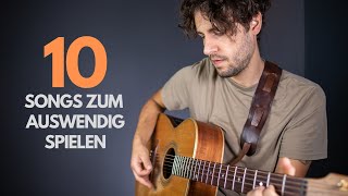 10 einfache Gitarren Lieder zum auswendig spielen [upl. by Treblih]