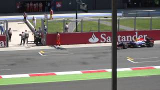 F1 2013 Silverstone  The Sebastian Vettel incident the BBC didnt want you to see  2 of 3 [upl. by Oinoitna]