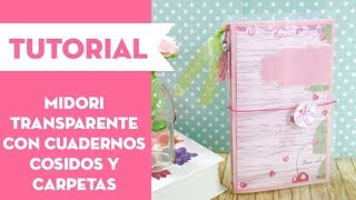 Midori de acetato con cuadernos cosidos y carpetas TUTORIAL⎪PEGA PAPEL O TIJERAS [upl. by Emmeline]