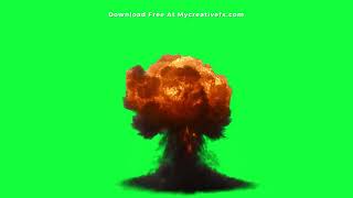 Nuclear Fire Explosion Green Screen [upl. by Conlee]