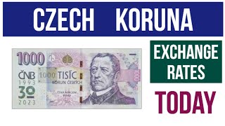 CZECH KORUNA CZK EXCHANGE RATES TODAY 21 may 2024 [upl. by Ainwat]