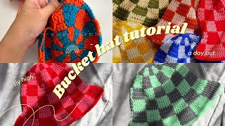 Beginner Checkered Bucket Hat Tutorial [upl. by Reagen]