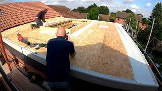 Fibreglass flat roof [upl. by Ecnerual]