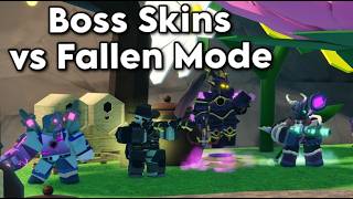 Boss Skins only VS Fallen Mode  Tower Defense Simulator [upl. by Dammahom]