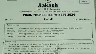 Final test series for neetFTS2  AakashTest Series [upl. by Ruckman]