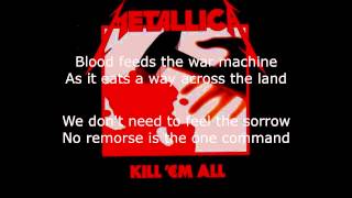 Metallica  No Remorse Lyrics HD [upl. by Niloc]