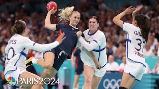 Norway burns through France in a highenergy match to win womens handball gold  Paris Olympics [upl. by Euginom]