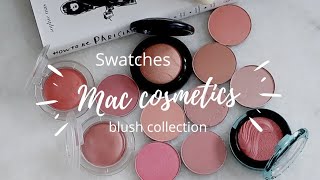 MAC blush collection and swatches blush [upl. by Vincenty119]