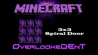 3x3 Spiral Door  Minecraft Xbox 360PS3  Tutorial [upl. by Eckardt]