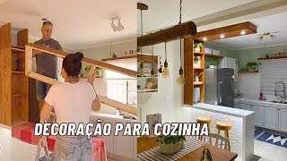 COMO FIZEMOS UMA DECORAÇÃO LINDA PARA COZINHA SEM GASTAR MUITO [upl. by Kery]