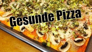 Gesunde Pizza  Glutenfrei Low Fat Salzfrei amp Vegan Rezept VEGAN [upl. by Sinnylg]