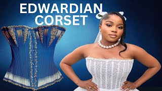 How to CUT and SEW EDWARDIAN CORSET Detailed Corset Top Making Tutorial [upl. by Ondrej387]