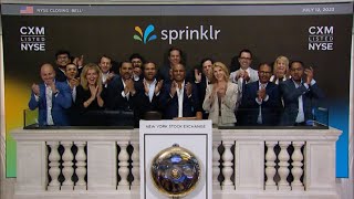 Sprinklr NYSE CXM rings the Closing Bell [upl. by Shrier]