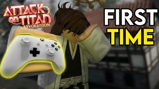 So I tried to Beat Supremacy on controller in Attack On Titan Revolution Roblox [upl. by Idnim707]