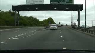 London England  Driving on Motor Route A1  M11  A120  B1383 [upl. by Caputto]